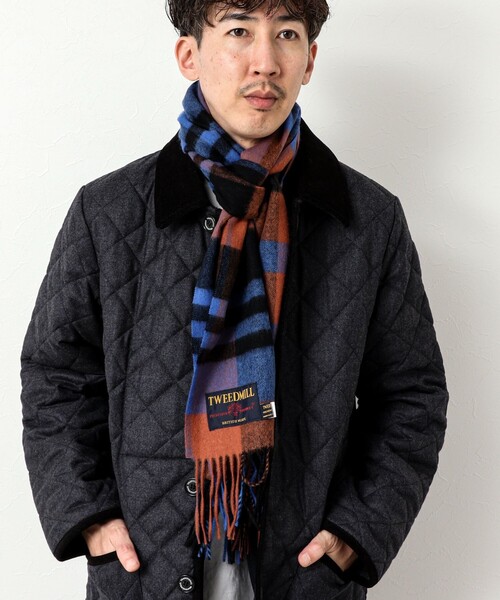 TWEED MILL（ツイードミル）の「【TWEEDMILL/ツイードミル】Lambswool Muffler Check 25（マフラー・メンズ・ブラウン系その他/レッド系その他/ブルー系その他/ブラック系その他/グリーン系その他/グレー系その他・FREE）」の2枚目の写真