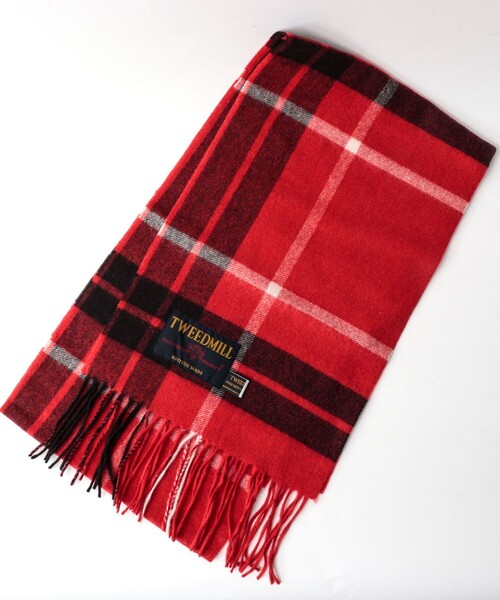 TWEED MILL（ツイードミル）の「【TWEEDMILL/ツイードミル】Lambswool Muffler Check 25（マフラー・メンズ・ブラウン系その他/レッド系その他/ブルー系その他/ブラック系その他/グリーン系その他/グレー系その他・FREE）」の6枚目の写真