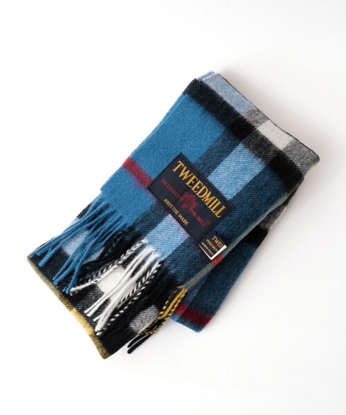 TWEED MILL（ツイードミル）の「【TWEEDMILL/ツイードミル】Lambswool Muffler Check 25（マフラー・メンズ・ブラウン系その他/レッド系その他/ブルー系その他/ブラック系その他/グリーン系その他/グレー系その他・FREE）」の7枚目の写真