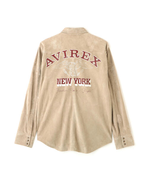 AVIREX(アヴィレックス)の「GOAT SUEDE WESTERN SHIRT / ゴート スエード ウェスタンシャツ / AVIREX / アヴィレックス(シャツ/ブラウス・メンズ・ベージュ/ブラウン・X-LARGE/MEDIUM/LARGE)」の5枚目の写真