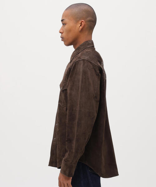 AVIREX(アヴィレックス)の「GOAT SUEDE WESTERN SHIRT / ゴート スエード ウェスタンシャツ / AVIREX / アヴィレックス(シャツ/ブラウス・メンズ・ベージュ/ブラウン・X-LARGE/MEDIUM/LARGE)」の18枚目の写真