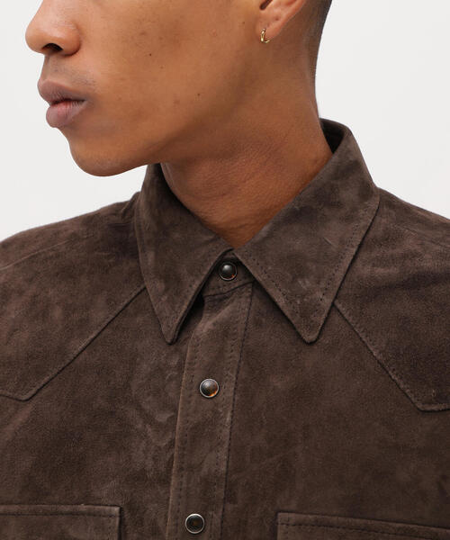 AVIREX(アヴィレックス)の「GOAT SUEDE WESTERN SHIRT / ゴート スエード ウェスタンシャツ / AVIREX / アヴィレックス(シャツ/ブラウス・メンズ・ベージュ/ブラウン・X-LARGE/MEDIUM/LARGE)」の20枚目の写真
