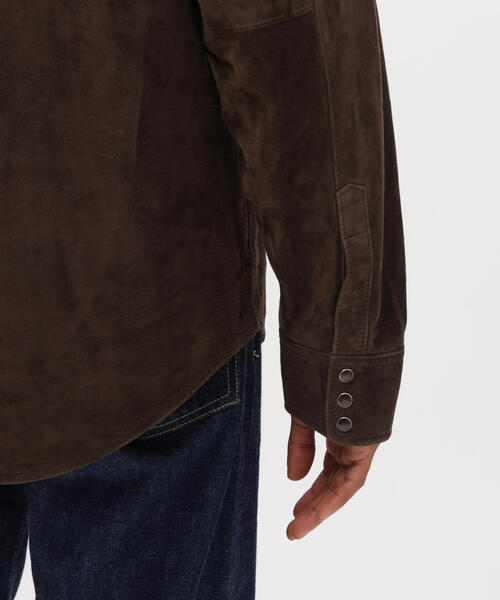 AVIREX(アヴィレックス)の「GOAT SUEDE WESTERN SHIRT / ゴート スエード ウェスタンシャツ / AVIREX / アヴィレックス(シャツ/ブラウス・メンズ・ベージュ/ブラウン・X-LARGE/MEDIUM/LARGE)」の10枚目の写真
