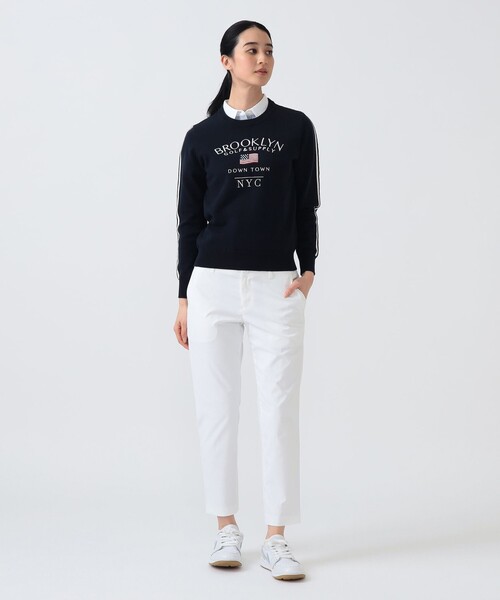 BEAMS GOLF(ビームスゴルフ)の「〈WOMEN〉PURPLE LABEL / BROOKLYN ロゴニット プルオーバー(ニット/セーター・レディース・ホワイト/ネイビー・MEDIUM/LARGE)」の19枚目の写真