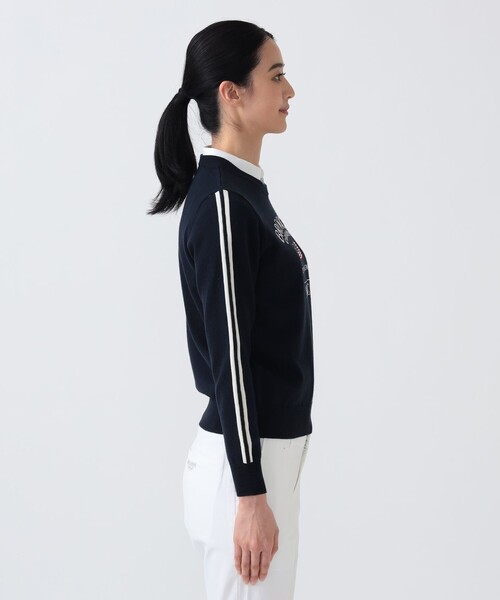 BEAMS GOLF(ビームスゴルフ)の「〈WOMEN〉PURPLE LABEL / BROOKLYN ロゴニット プルオーバー(ニット/セーター・レディース・ホワイト/ネイビー・MEDIUM/LARGE)」の13枚目の写真