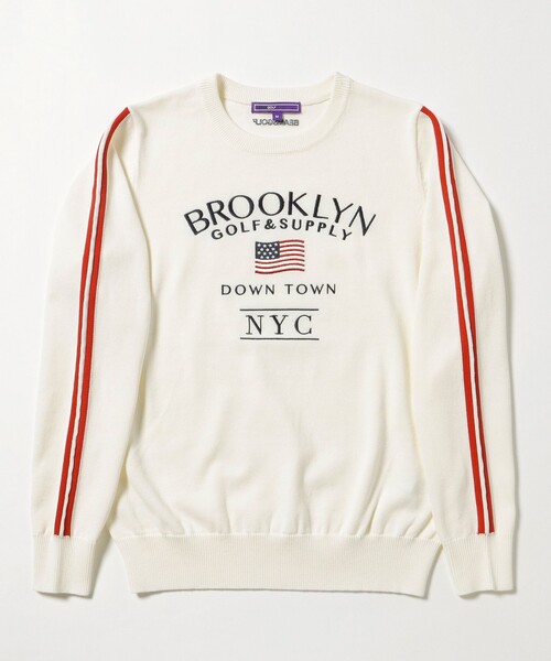 BEAMS GOLF(ビームスゴルフ)の「〈WOMEN〉PURPLE LABEL / BROOKLYN ロゴニット プルオーバー(ニット/セーター・レディース・ホワイト/ネイビー・MEDIUM/LARGE)」の11枚目の写真