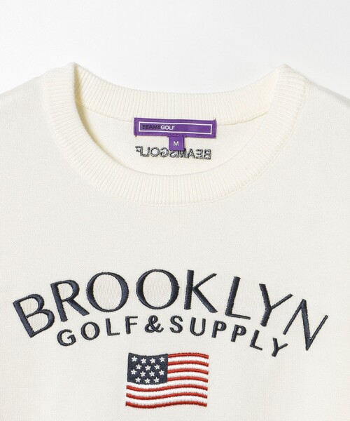 BEAMS GOLF(ビームスゴルフ)の「〈WOMEN〉PURPLE LABEL / BROOKLYN ロゴニット プルオーバー(ニット/セーター・レディース・ホワイト/ネイビー・MEDIUM/LARGE)」の10枚目の写真