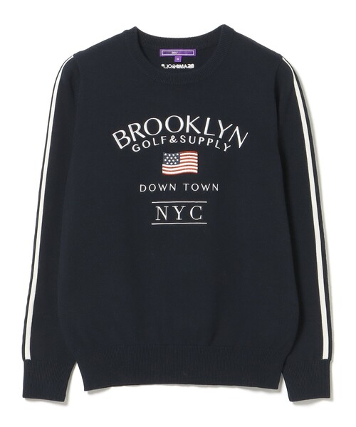 BEAMS GOLF(ビームスゴルフ)の「〈WOMEN〉PURPLE LABEL / BROOKLYN ロゴニット プルオーバー(ニット/セーター・レディース・ホワイト/ネイビー・MEDIUM/LARGE)」の6枚目の写真