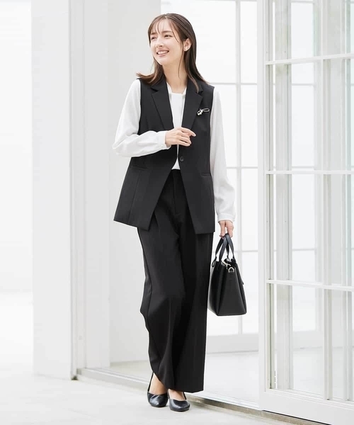 アー・ヴェ・ヴェ（a．v．v）/【洗える/ストレッチ/セットアップ対応】ダブルクロステーラードジレ a.v.v（アーヴェヴェ）の「【洗える/ストレッチ/セットアップ対応