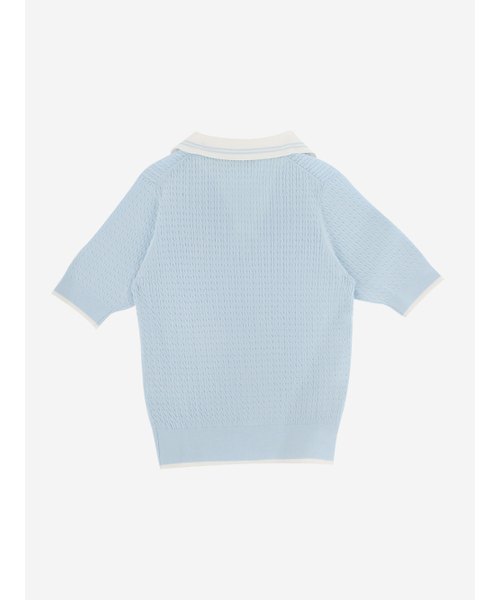 Signature NEW Cable Collar Knit S/BLUE 【公式通販】