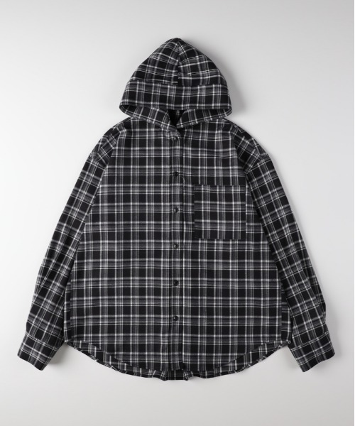 Right-on(ライトオン)の「HONEYSUCKLE ROSE(ハニーサックルローズ)【レディース】チェックビッグシャツ(シャツ/ブラウス・レディース・ブラウン/ブラック・L/M)」の20枚目の写真