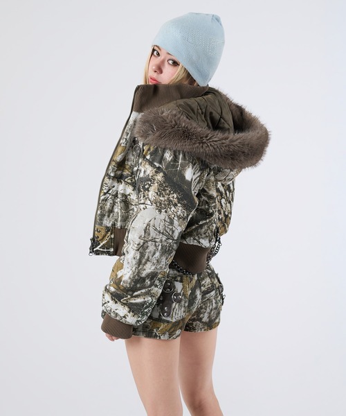 dollslutz(ドルズラッツ)の「【dollslutz】2way fake fur padded blouson / 【ドルズラッツ】2wayフェイクファー中綿ブルゾン(セットアップ・レディース・カモフラージュ/リアルツリーカモ・FREE)」の22枚目の写真