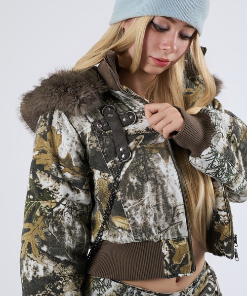dollslutz(ドルズラッツ)の「【dollslutz】2way fake fur padded blouson / 【ドルズラッツ】2wayフェイクファー中綿ブルゾン(セットアップ・レディース・カモフラージュ/リアルツリーカモ・FREE)」の21枚目の写真