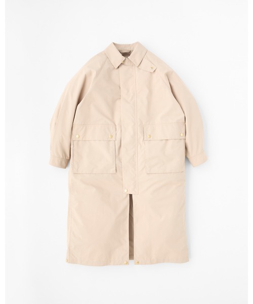 Traditional Weatherwear(トラディショナルウェザーウェア)の「ELTON LONG(ステンカラーコート・レディース・ブラック/ベージュ系・32)」の2枚目の写真