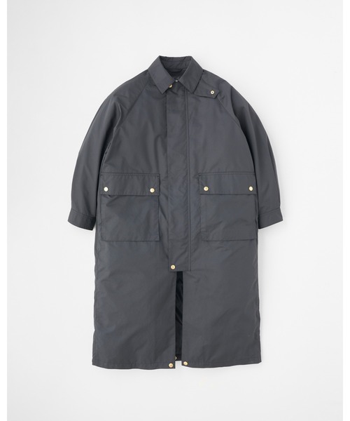 Traditional Weatherwear(トラディショナルウェザーウェア)の「ELTON LONG(ステンカラーコート・レディース・ブラック/ベージュ系・32)」の1枚目の写真