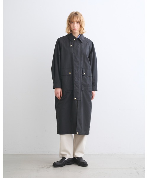 Traditional Weatherwear(トラディショナルウェザーウェア)の「ELTON LONG(ステンカラーコート・レディース・ブラック/ベージュ系・32)」の4枚目の写真