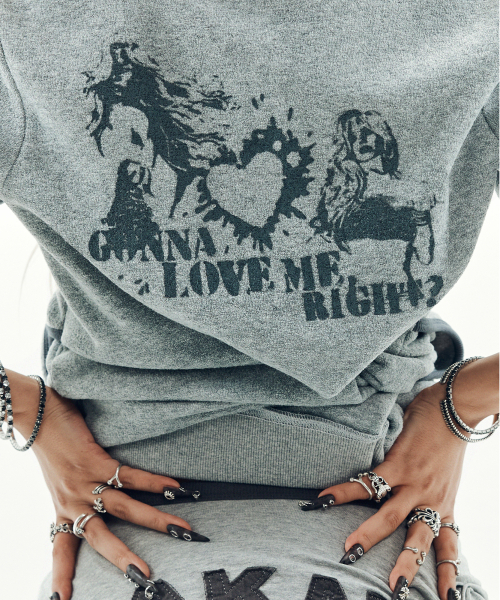 AAKAM（アーカム）の「Incision Terry Zip-Up Hoodie (Gray)（パーカー・レディース・その他・1/2）」の2枚目の写真