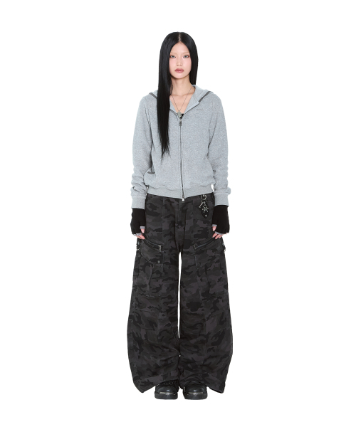 AAKAM（アーカム）の「Incision Terry Zip-Up Hoodie (Gray)（パーカー・レディース・その他・1/2）」の5枚目の写真