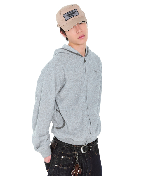 AAKAM（アーカム）の「Incision Terry Zip-Up Hoodie (Gray)（パーカー・レディース・その他・1/2）」の15枚目の写真