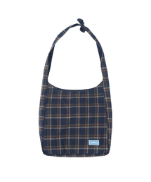 SUNNECT（ソネクト）の「Plaid Crossbody - Navy（メッセンジャーバッグ）」