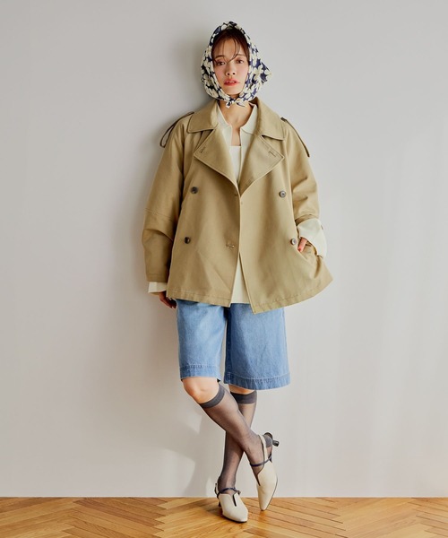 mysty woman（ミスティウーマン）の「コットンマルチスカーフ 622549（バンダナ/スカーフ・レディース・イエロー系その他/ホワイト系その他・FREE）」の3枚目の写真