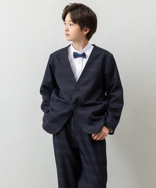 4点セットスーツ】ジャケット+パンツ+シャツ+蝶ネクタイ（スーツセット