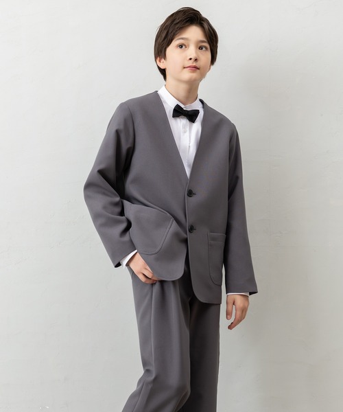 4点セットスーツ】ジャケット+パンツ+シャツ+蝶ネクタイ（スーツセット