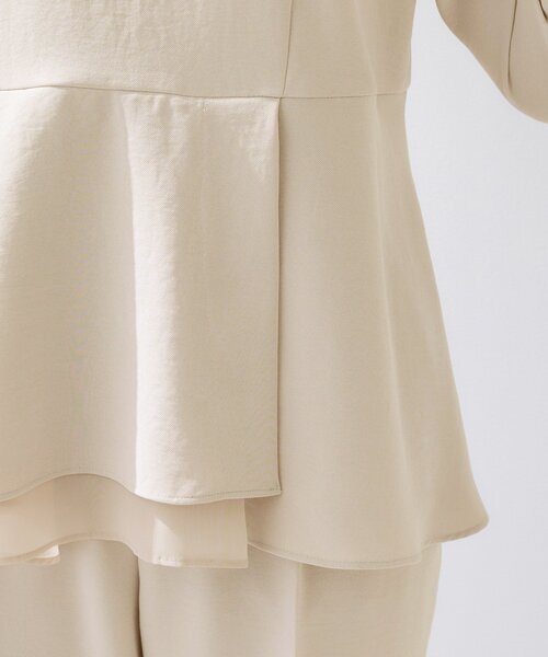 INDIVI（インディヴィ）の「【洗える／UVケア／SETUP可】着る日傘ペプラムブラウス（シャツ/ブラウス・レディース・ベージュ/ネイビー/サックスブルー/ブラック・38/40/15 /13/05/03/19）」の7枚目の写真