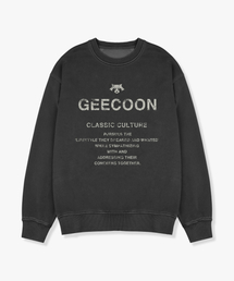 GEECOON（ジークーン）の「ピグメントダイビンテージレタリングスウェットシャツ GEE257-109 チャコール（スウェット）」