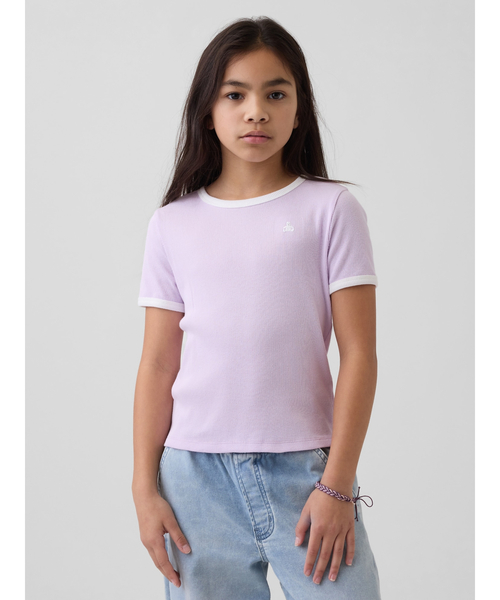 GAP(ギャップ)の「ブラナンベア リブ リンガーTシャツ (キッズ)(Tシャツ/カットソー・キッズ・イエロー/ブラック/ラベンダー・120cm/160cm/140cm/130cm/150cm)」の3枚目の写真
