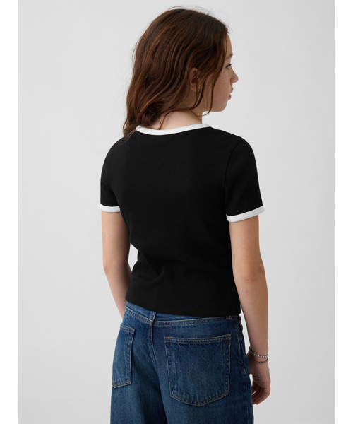 GAP(ギャップ)の「ブラナンベア リブ リンガーTシャツ (キッズ)(Tシャツ/カットソー・キッズ・イエロー/ブラック/ラベンダー・120cm/160cm/140cm/130cm/150cm)」の8枚目の写真