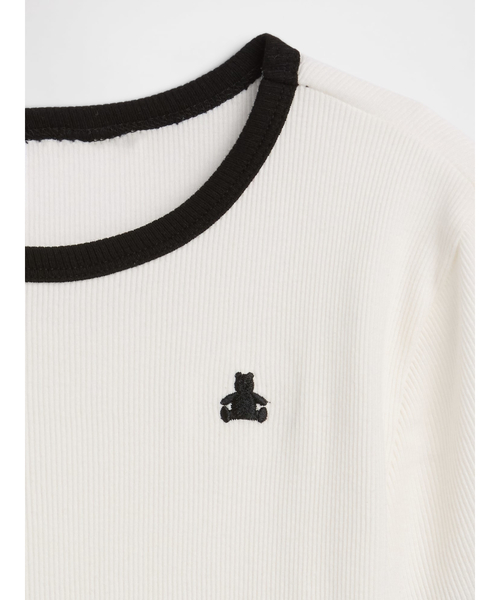 GAP(ギャップ)の「ブラナンベア リブ リンガーTシャツ (キッズ)(Tシャツ/カットソー・キッズ・イエロー/ブラック/ラベンダー・120cm/160cm/140cm/130cm/150cm)」の9枚目の写真