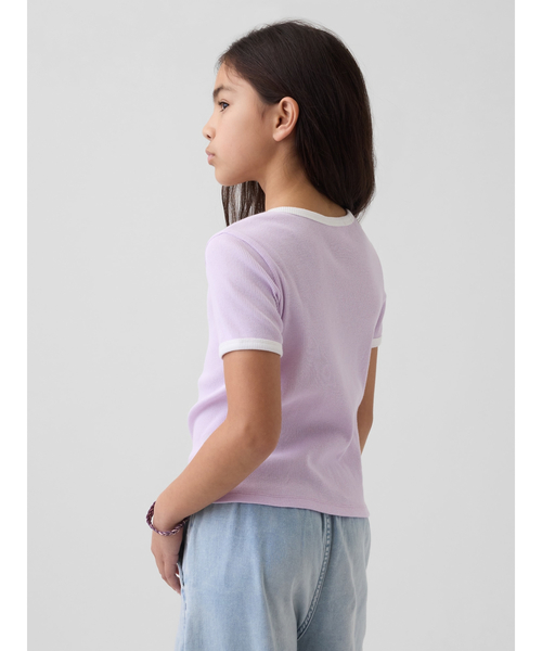 GAP(ギャップ)の「ブラナンベア リブ リンガーTシャツ (キッズ)(Tシャツ/カットソー・キッズ・イエロー/ブラック/ラベンダー・120cm/160cm/140cm/130cm/150cm)」の11枚目の写真