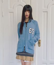 シャニョン ウールコウイチャン ニットジップアップ BLUE