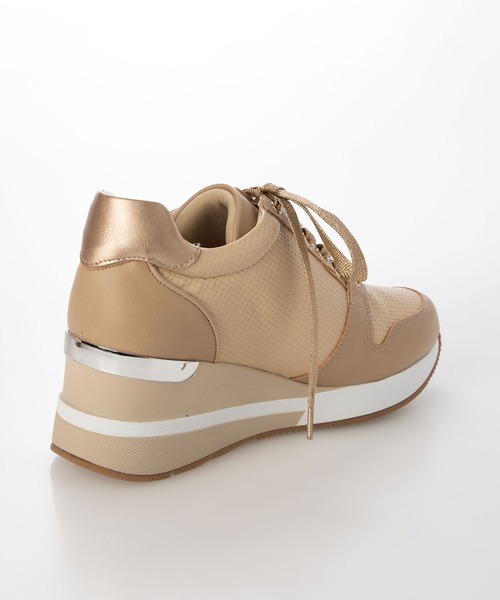 enchanted(エンチャンテッド)の「テクスチャーサイドジップウェッジスニーカー(スニーカー・レディース・ベージュ/ホワイト/グレイッシュベージュ/ブラック・LL/L/M/S)」の11枚目の写真