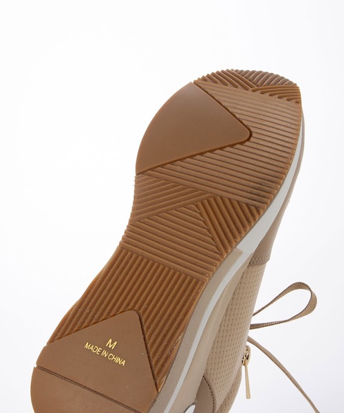 enchanted(エンチャンテッド)の「テクスチャーサイドジップウェッジスニーカー(スニーカー・レディース・ベージュ/ホワイト/グレイッシュベージュ/ブラック・LL/L/M/S)」の13枚目の写真