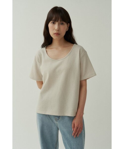 MUARMUS（ムアルムス）の「Line Wool T-shirt - Beige（Tシャツ/カットソー・レディース・その他・FREE）」の3枚目の写真
