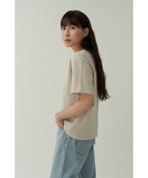 MUARMUS（ムアルムス）の「Line Wool T-shirt - Beige（Tシャツ/カットソー・レディース・その他・FREE）」の4枚目の写真