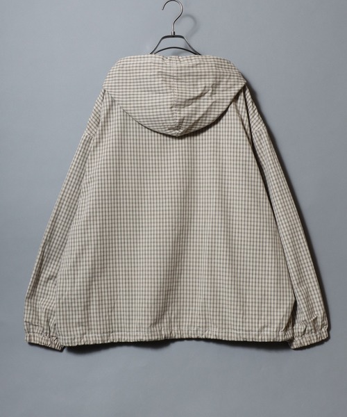 ANPAS(アンパス)の「Nylon/Cotton Contrast-Stitch Hoodie / ナイロン コットン 配色ステッチ ドロストフルジップパーカー フーディー ブルゾン メンズ レディース ユニセックス アウター(マウンテンパーカー・メンズ・ベージュ系その他/ブラック/ブラック系その他/ライトブラウン・XL/L/M)」の18枚目の写真