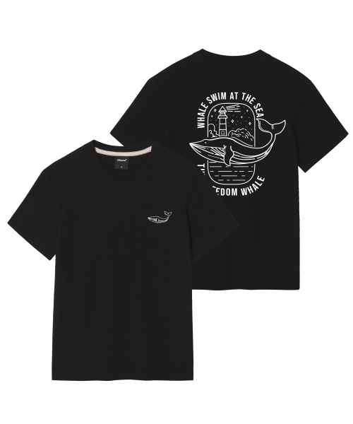 OKSTAR(オクスター)の「灯台クジラ半袖(Tシャツ/カットソー・レディース・ネイビー/ダークグレー/ダークグリーン/ブラック・SMALL/MEDIUM/LARGE/X-LARGE/2XL/3XL/4XL)」の8枚目の写真
