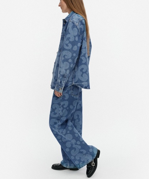 marimekko（マリメッコ）の「【Maridenim】 Vaihe Keidas / Shirt（シャツ/ブラウス・レディース・ネイビー・38/40/36/34）」の6枚目の写真