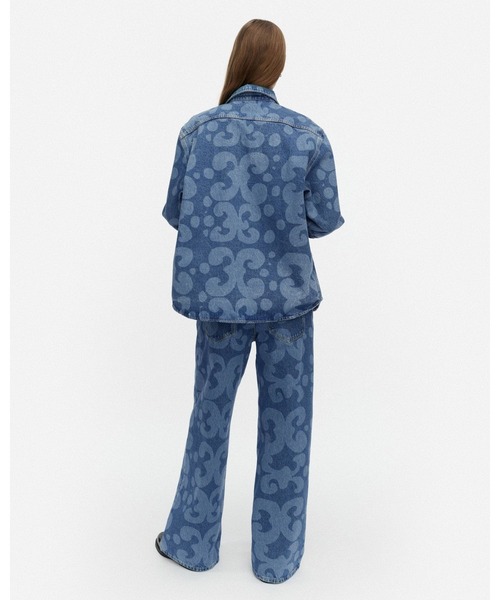 marimekko（マリメッコ）の「【Maridenim】 Vaihe Keidas / Shirt（シャツ/ブラウス・レディース・ネイビー・38/40/36/34）」の7枚目の写真