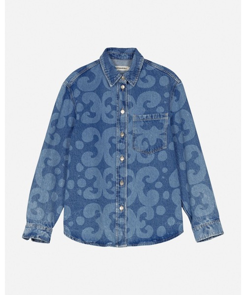 marimekko（マリメッコ）の「【Maridenim】 Vaihe Keidas / Shirt（シャツ/ブラウス・レディース・ネイビー・38/40/36/34）」の9枚目の写真