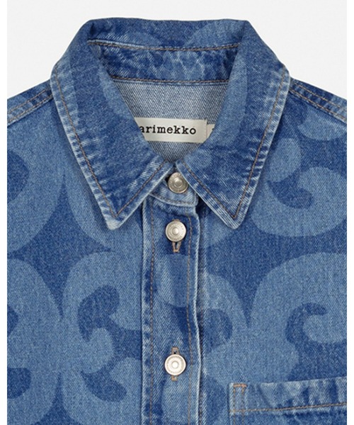 marimekko（マリメッコ）の「【Maridenim】 Vaihe Keidas / Shirt（シャツ/ブラウス・レディース・ネイビー・38/40/36/34）」の11枚目の写真