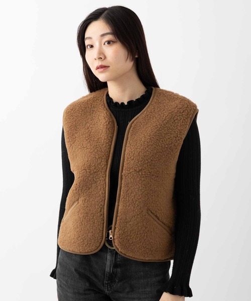 ABBEY MARKET(アビーマーケット)の「COLD BREAKER SHORT LENGTH VEST POS コールドブレイカー ショート丈ベスト(ベスト・レディース・チャコールグレー/ブラウン/シルバーグレー/ライトベージュ/ブラック・SMALL)」の5枚目の写真