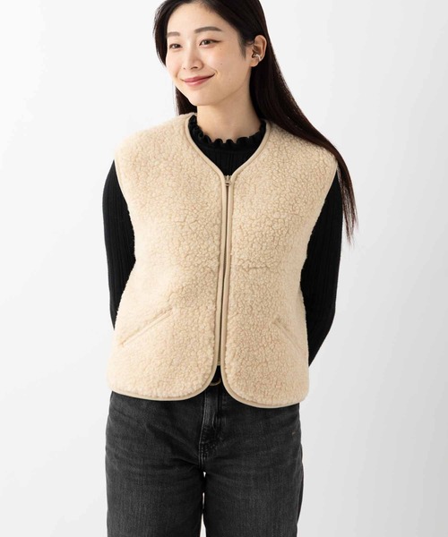 ABBEY MARKET(アビーマーケット)の「COLD BREAKER SHORT LENGTH VEST POS コールドブレイカー ショート丈ベスト(ベスト・レディース・チャコールグレー/ブラウン/シルバーグレー/ライトベージュ/ブラック・SMALL)」の1枚目の写真