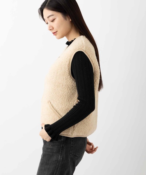 ABBEY MARKET(アビーマーケット)の「COLD BREAKER SHORT LENGTH VEST POS コールドブレイカー ショート丈ベスト(ベスト・レディース・チャコールグレー/ブラウン/シルバーグレー/ライトベージュ/ブラック・SMALL)」の6枚目の写真