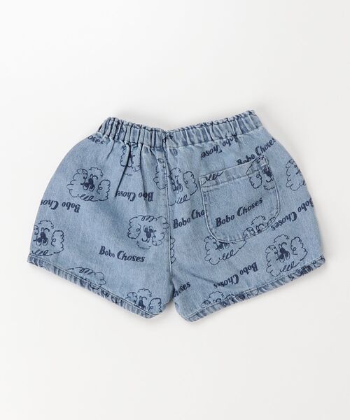 BOBO CHOSES（ボボショーズ）の「BOBO CHOSES / Pickles The Dog all over denim short / B126AB057（その他パンツ・キッズ・ライトブルー・3M/12M/2Y）」の2枚目の写真