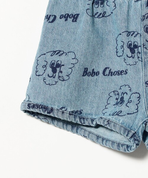 BOBO CHOSES(ボボショーズ)の「BOBO CHOSES / ベビー Pickles The Dog デニム ショートパンツ 2026SS(6ヵ月~2才)(その他パンツ・キッズ・ライトブルー・3M/12M/2Y)」の3枚目の写真