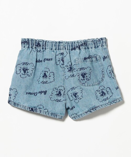 BOBO CHOSES(ボボショーズ)の「BOBO CHOSES / ベビー Pickles The Dog デニム ショートパンツ 2026SS(6ヵ月~2才)(その他パンツ・キッズ・ライトブルー・3M/12M/2Y)」の4枚目の写真